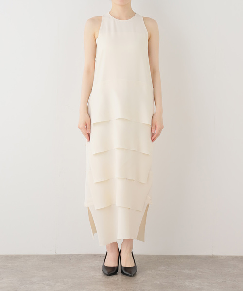 Noble（ノーブル）の「ROOM NO.8/ルームエイト BLACK W-SATIN NS TIERED DRESS（ワンピース・レディース・ホワイト・SMALL）」の22枚目の写真