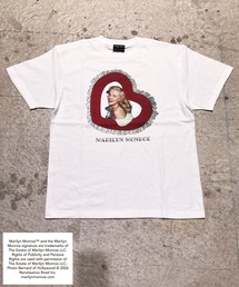 【MARILYN MONROE/マリリン・モンロー】フォトTシャツ ピグメント染め ヴィンテージ ユニセックス ハートフレーム
