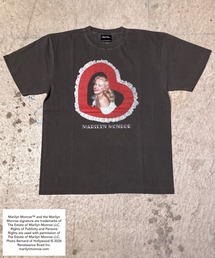 【MARILYN MONROE/マリリン・モンロー】フォトTシャツ ピグメント染め ヴィンテージ ユニセックス ハートフレーム