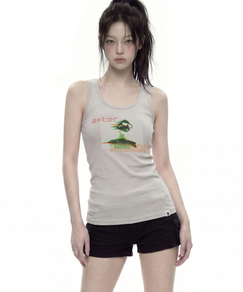 GRAVER（グレーバー）の「[ウーマン]MIDNIGHT ソリッドマンゴーノースリーブ_2カラー（Tシャツ/カットソー・レディース・ライトグレー/ブラック・ONE SIZE）」の9枚目の写真