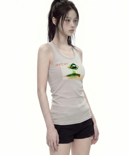GRAVER（グレーバー）の「[ウーマン]MIDNIGHT ソリッドマンゴーノースリーブ_2カラー（Tシャツ/カットソー・レディース・ライトグレー/ブラック・ONE SIZE）」の8枚目の写真
