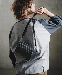 GLIMCLAP（グリムクラップ）の「mko13730-Diamond-Quilted Synthetic Leather Drum Bag ショルダーミニバッグ(211-027-gla-cg)（ショルダーバッグ）」