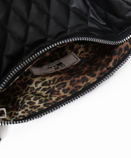 GLIMCLAP(グリムクラップ)の「mko13730-Diamond-Quilted Synthetic Leather Drum Bag ショルダーミニバッグ(211-027-gla-cg)(ショルダーバッグ・メンズ・ブラック・FREE)」の20枚目の写真