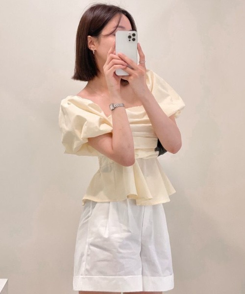 FAVORITO(ファヴォリート)の「オフショルダーシャツ(シャツ/ブラウス・レディース・イエロー/グレー・F)」の12枚目の写真