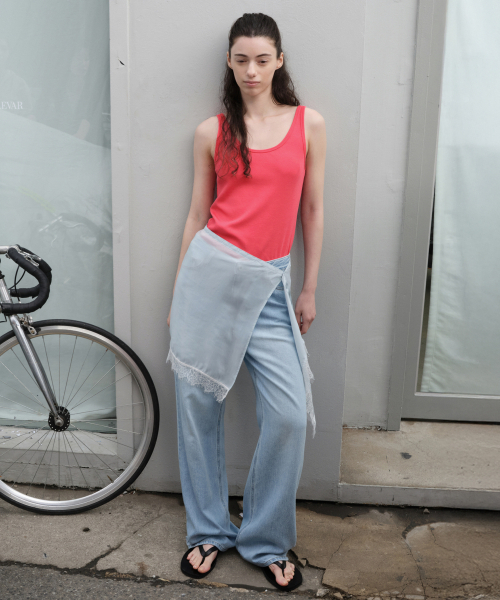 LEVAR(レバー)の「Lace Layered Wrap Skirt - Irish Mint(スカート・レディース・その他・FREE)」の2枚目の写真