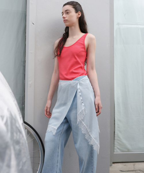 LEVAR(レバー)の「Lace Layered Wrap Skirt - Irish Mint(スカート・レディース・その他・FREE)」の3枚目の写真