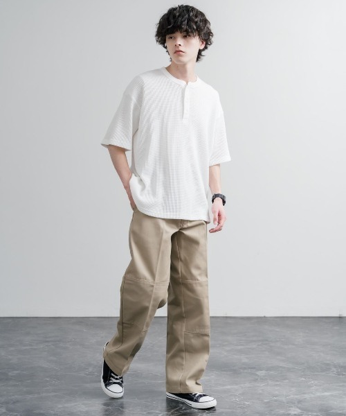 Dickies（ディッキーズ）の「DICKIES ディッキーズ Double Knee 85283 8.5オンスヘビーウェイトツイル ダブルニーワークパンツ（チノパンツ・メンズ・カーキ/ブラック・28/30/32/34/36）」の14枚目の写真