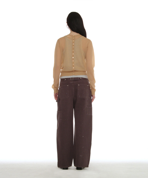 PARTIMENTO WOMEN(パルティメントウィメン)の「ウォッシュドユーティリティパンツ_チャコール(その他パンツ・レディース・その他・SMALL/MEDIUM)」の4枚目の写真