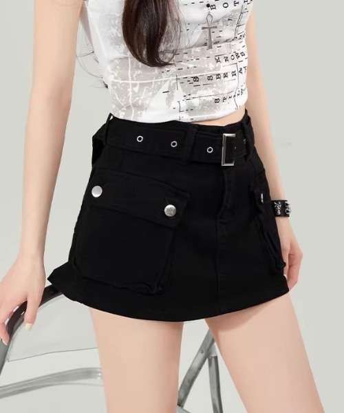 SHIBUYA Zy.(シブヤジー)の「Private Story レイヤードショートパンツ(その他パンツ・レディース・ブラック・S/M/L)」の5枚目の写真