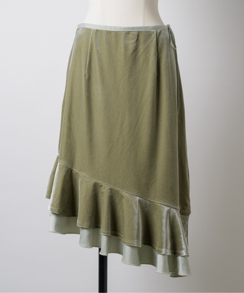 musubore(ムスボレ)の「frill velours midi skirt / ベロアフリルミディスカート(スカート・レディース・パープル/グリーン・1/0)」の19枚目の写真