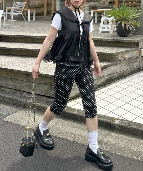 Alley Tokyo（アリートーキョー）の「セーラーサテンノースリブラウス（シャツ/ブラウス・レディース・ベージュ/ホワイト系/ブラウン系/ブラック・FREE）」の22枚目の写真