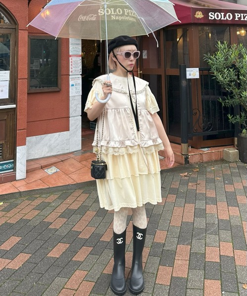 Alley Tokyo（アリートーキョー）の「セーラーサテンノースリブラウス（シャツ/ブラウス・レディース・ベージュ/ホワイト系/ブラウン系/ブラック・FREE）」の19枚目の写真