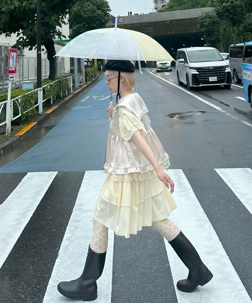 Alley Tokyo（アリートーキョー）の「セーラーサテンノースリブラウス（シャツ/ブラウス・レディース・ベージュ/ホワイト系/ブラウン系/ブラック・FREE）」の11枚目の写真