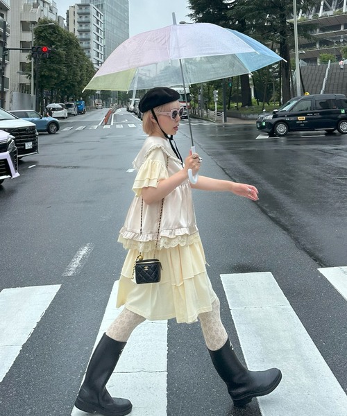 Alley Tokyo（アリートーキョー）の「セーラーサテンノースリブラウス（シャツ/ブラウス・レディース・ベージュ/ホワイト系/ブラウン系/ブラック・FREE）」の15枚目の写真