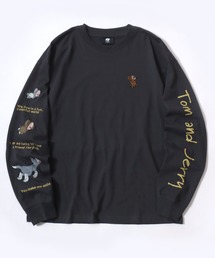 2026AW Tom and Jerry/トムとジェリー オーバーサイズ ワンポイント刺繍 袖プリント 長袖Tシャツ ロンT レディース メンズ