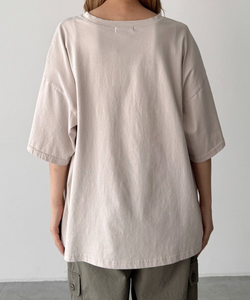 CANAL JEAN(キャナルジーン)の「Lakey Park LOSE Tシャツ(Tシャツ/カットソー・レディース・ベージュ/チャコールグレー・ONE SIZE)」の11枚目の写真