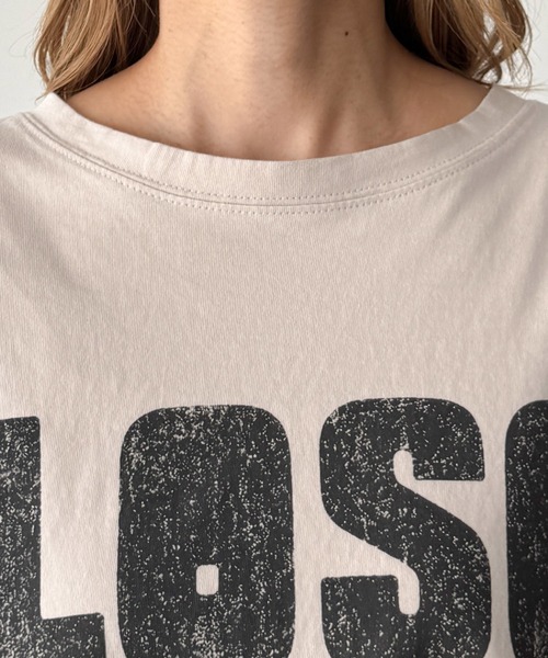 CANAL JEAN(キャナルジーン)の「Lakey Park LOSE Tシャツ(Tシャツ/カットソー・レディース・ベージュ/チャコールグレー・ONE SIZE)」の12枚目の写真