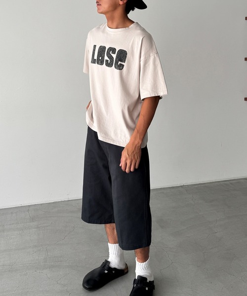 CANAL JEAN(キャナルジーン)の「Lakey Park LOSE Tシャツ(Tシャツ/カットソー・レディース・ベージュ/チャコールグレー・ONE SIZE)」の15枚目の写真