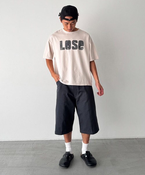 CANAL JEAN(キャナルジーン)の「Lakey Park LOSE Tシャツ(Tシャツ/カットソー・レディース・ベージュ/チャコールグレー・ONE SIZE)」の16枚目の写真