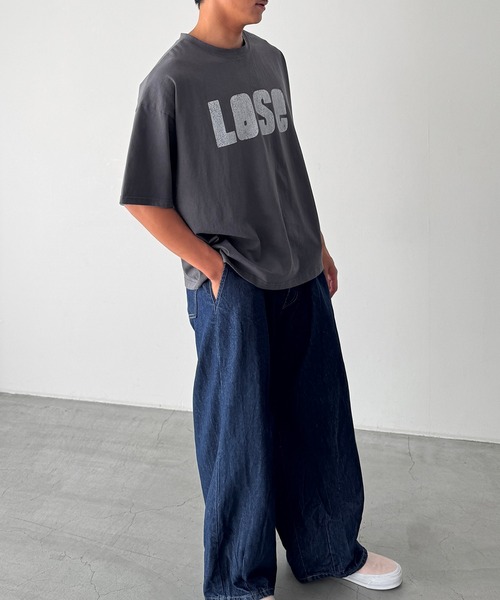 CANAL JEAN(キャナルジーン)の「Lakey Park LOSE Tシャツ(Tシャツ/カットソー・レディース・ベージュ/チャコールグレー・ONE SIZE)」の21枚目の写真