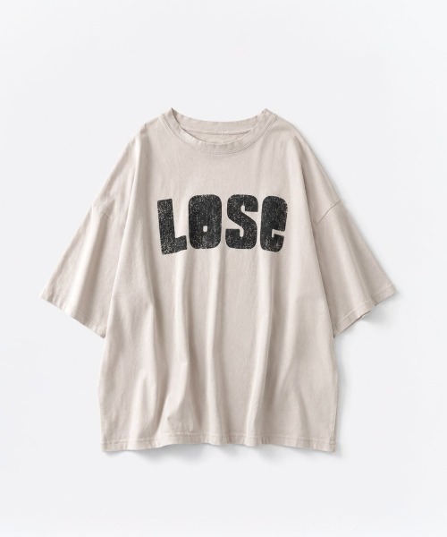 CANAL JEAN(キャナルジーン)の「Lakey Park LOSE Tシャツ(Tシャツ/カットソー・レディース・ベージュ/チャコールグレー・ONE SIZE)」の19枚目の写真