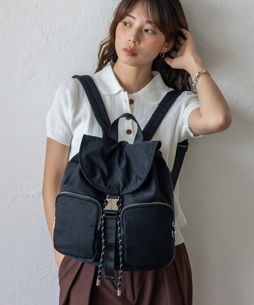セール】【撥水】 ナイロン巾着フラップリュック A5 通勤 ミニリュック
