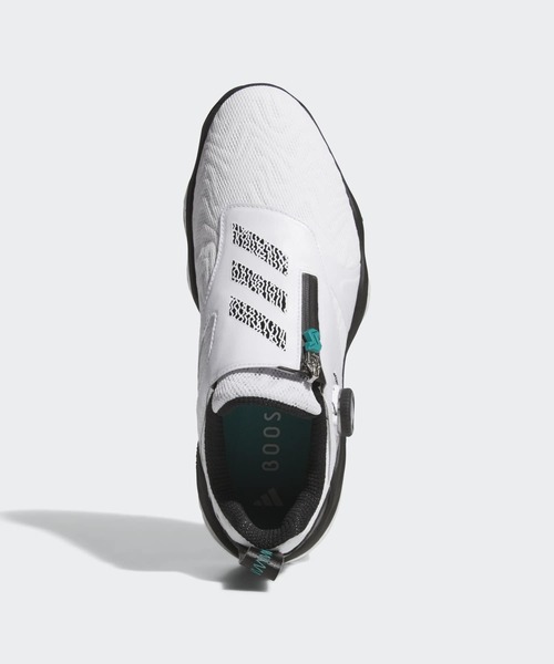 adidas(アディダス)の「コードカオス 25 ボア【adidas Golf/アディダスゴルフ】(スニーカー・メンズ・ホワイト×グリーン・27.5cm/28.0cm/28.5cm/29.0cm/29.5cm/30.0cm/24.5cm/25.0cm/25.5cm/26.0cm/26.5cm/27.0cm)」の2枚目の写真