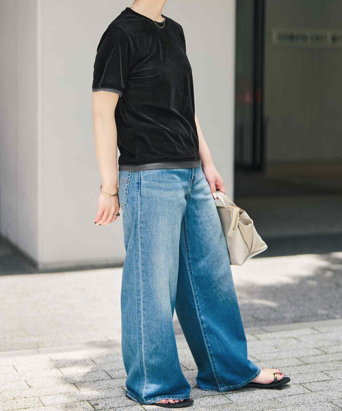 Spick & Span(スピックアンドスパン)の「ベロアレイヤードTシャツ(Tシャツ/カットソー・レディース・ブラック/ブラウン/ベージュ・FREE)」の16枚目の写真