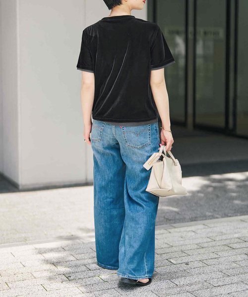 Spick & Span(スピックアンドスパン)の「ベロアレイヤードTシャツ(Tシャツ/カットソー・レディース・ブラック/ブラウン/ベージュ・FREE)」の17枚目の写真