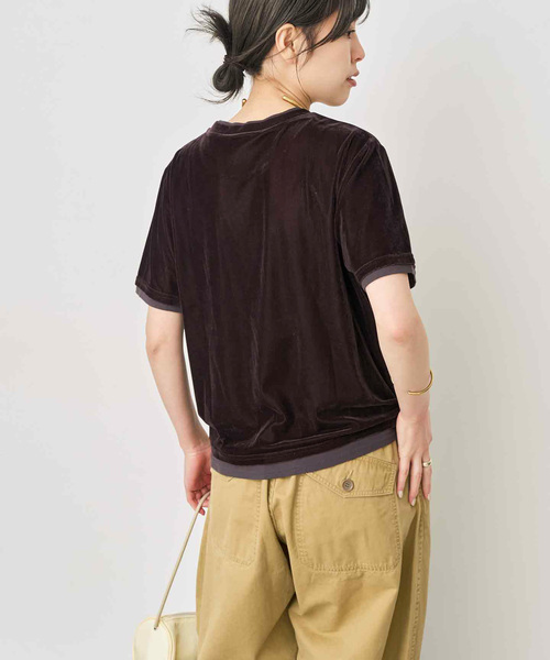 Spick & Span(スピックアンドスパン)の「ベロアレイヤードTシャツ(Tシャツ/カットソー・レディース・ブラック/ブラウン/ベージュ・FREE)」の10枚目の写真