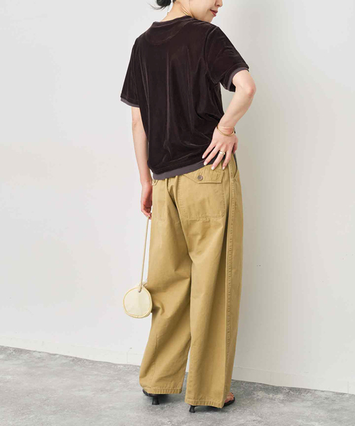 Spick & Span(スピックアンドスパン)の「ベロアレイヤードTシャツ(Tシャツ/カットソー・レディース・ブラック/ブラウン/ベージュ・FREE)」の12枚目の写真