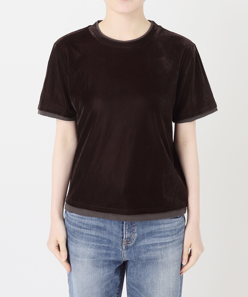 Spick & Span(スピックアンドスパン)の「ベロアレイヤードTシャツ(Tシャツ/カットソー・レディース・ブラック/ブラウン/ベージュ・FREE)」の19枚目の写真
