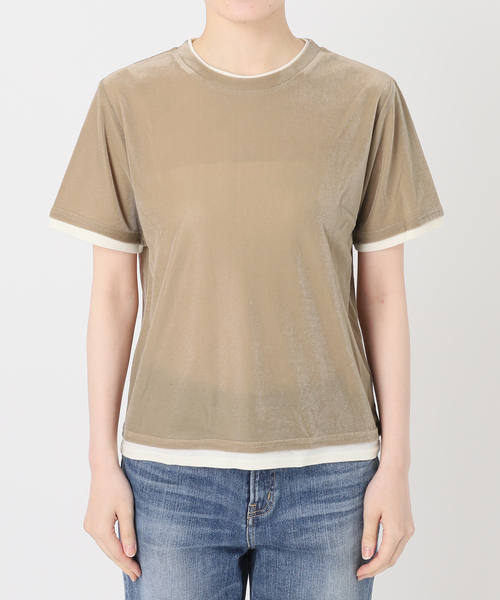 Spick & Span(スピックアンドスパン)の「ベロアレイヤードTシャツ(Tシャツ/カットソー・レディース・ブラック/ブラウン/ベージュ・FREE)」の21枚目の写真