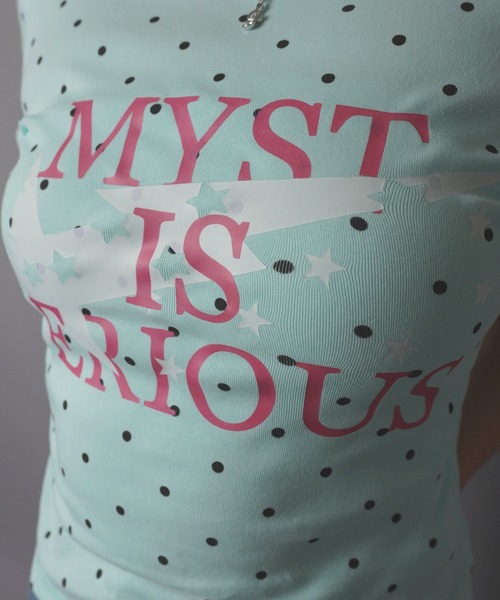 SPINNS(スピンズ)の「半袖Tシャツ/ドットロゴ/ストリート女子(Tシャツ/カットソー・レディース・ミント・ONESIZE)」の4枚目の写真