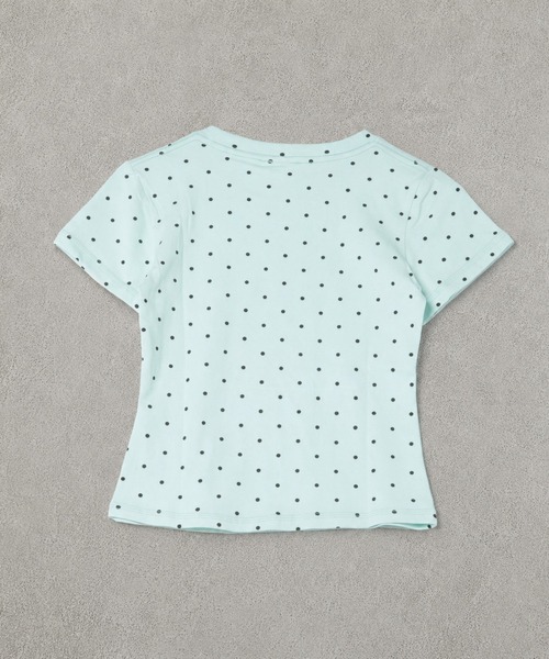 SPINNS(スピンズ)の「半袖Tシャツ/ドットロゴ/ストリート女子(Tシャツ/カットソー・レディース・ミント・ONESIZE)」の6枚目の写真