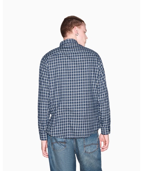ARMANI EXCHANGE(アルマーニエクスチェンジ)の「【A|X アルマーニ エクスチェンジ】マイクロチェック レギュラーフィット シャツ/REGULAR(シャツ/ブラウス・メンズ・ブルー・LARGE)」の3枚目の写真
