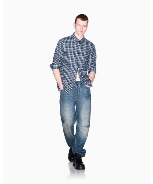 ARMANI EXCHANGE(アルマーニエクスチェンジ)の「【A|X アルマーニ エクスチェンジ】マイクロチェック レギュラーフィット シャツ/REGULAR(シャツ/ブラウス・メンズ・ブルー・LARGE)」の5枚目の写真