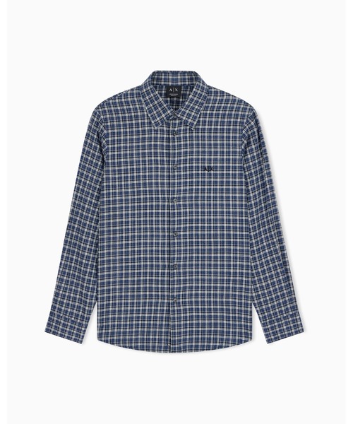 ARMANI EXCHANGE(アルマーニエクスチェンジ)の「【A|X アルマーニ エクスチェンジ】マイクロチェック レギュラーフィット シャツ/REGULAR(シャツ/ブラウス・メンズ・ブルー・LARGE)」の6枚目の写真