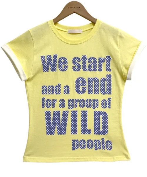 VIVID LADY(ビビッドレディー)の「ドットロゴプリント ロールアップ半袖Tシャツ(Tシャツ/カットソー・レディース・ブラック/ミント/ホワイト/イエロー/パープル・FREE)」の8枚目の写真