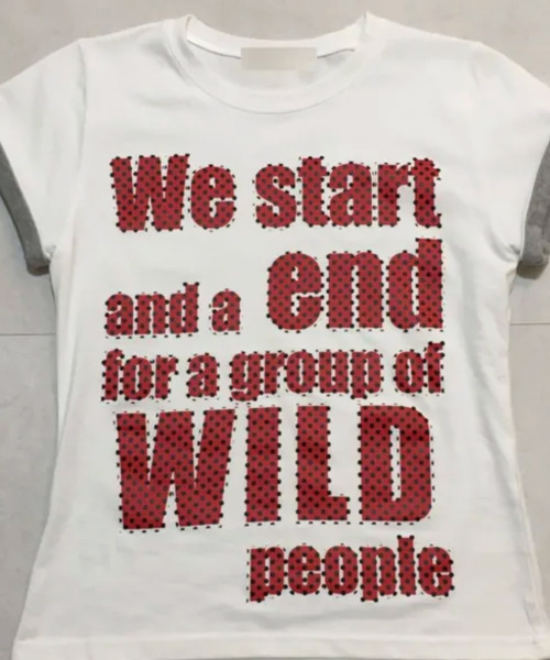 VIVID LADY(ビビッドレディー)の「ドットロゴプリント ロールアップ半袖Tシャツ(Tシャツ/カットソー・レディース・ブラック/ミント/ホワイト/イエロー/パープル・FREE)」の10枚目の写真