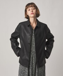 <Steven Alan>レザー ライク ブルゾン