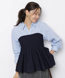 シャツレイヤードライクニット