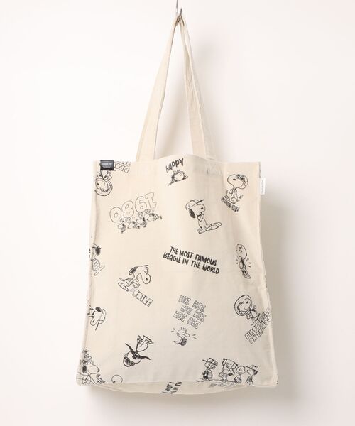 PEANUTS(ピーナッツ)の「FRUIT OF THE LOOM/フルーツオブザルーム FTL×PEANUTS トートバッグ(トートバッグ・レディース・アイボリー/ピンク/チャコールグレー/グリーン/ベージュ/レッド/イエロー/サックスブルー/ブラック・ONE SIZE)」の2枚目の写真
