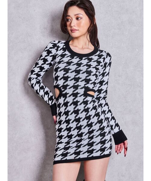GYDA(ジェイダ)の「LONG SLEEVE SIDE OPENニットミニワンピース(ワンピース・レディース・その他1/ブラック・FREE/X-SMALL)」の14枚目の写真