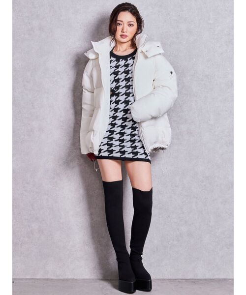 GYDA(ジェイダ)の「LONG SLEEVE SIDE OPENニットミニワンピース(ワンピース・レディース・その他1/ブラック・FREE/X-SMALL)」の20枚目の写真