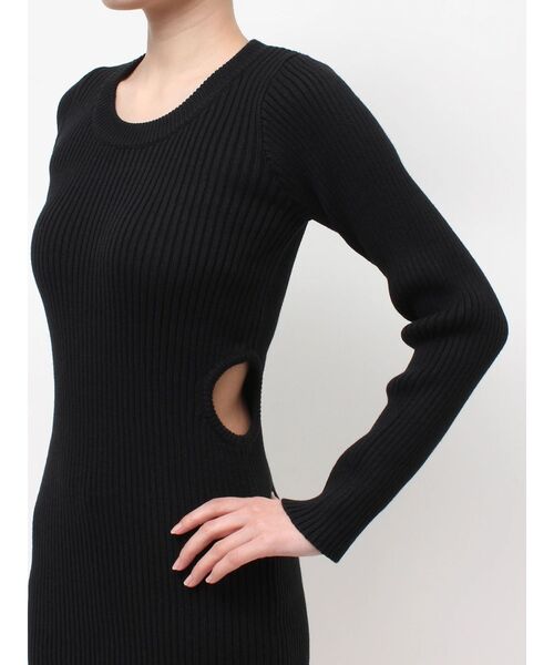 GYDA(ジェイダ)の「LONG SLEEVE SIDE OPENニットミニワンピース(ワンピース・レディース・その他1/ブラック・FREE/X-SMALL)」の7枚目の写真