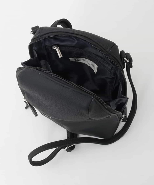 MK MICHEL KLEIN（エムケーミッシェルクラン）の「[300g以下の軽量]牛革ラウンドジップショルダーバッグ（ショルダーバッグ・レディース・ターコイズブルー/モカ/アイボリー/ブラック・00）」の18枚目の写真