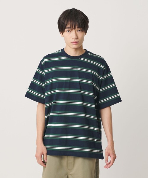 NICE WEATHER(ナイスウェザー)の「<NICE WEATHER>ボーダーショートスリーブ Tシャツ(Tシャツ/カットソー・メンズ・ネイビー/ダークグレー・M/XS/L/S)」の3枚目の写真