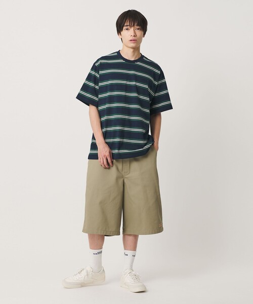 NICE WEATHER(ナイスウェザー)の「<NICE WEATHER>ボーダーショートスリーブ Tシャツ(Tシャツ/カットソー・メンズ・ネイビー/ダークグレー・M/XS/L/S)」の5枚目の写真
