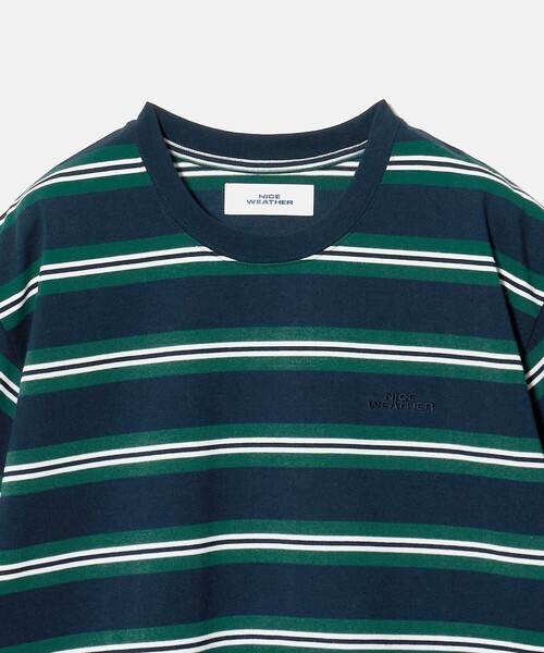 NICE WEATHER(ナイスウェザー)の「<NICE WEATHER>ボーダーショートスリーブ Tシャツ(Tシャツ/カットソー・メンズ・ネイビー/ダークグレー・M/XS/L/S)」の13枚目の写真